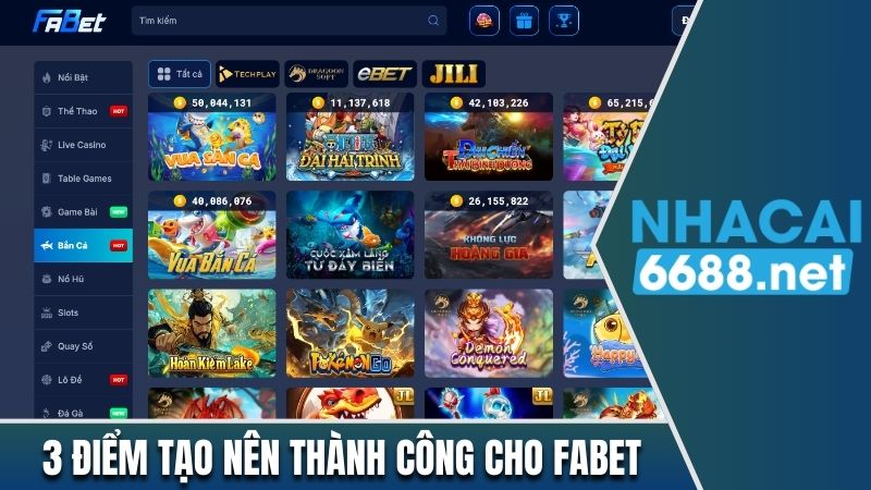 3 điểm tạo nên thành công cho Fabet