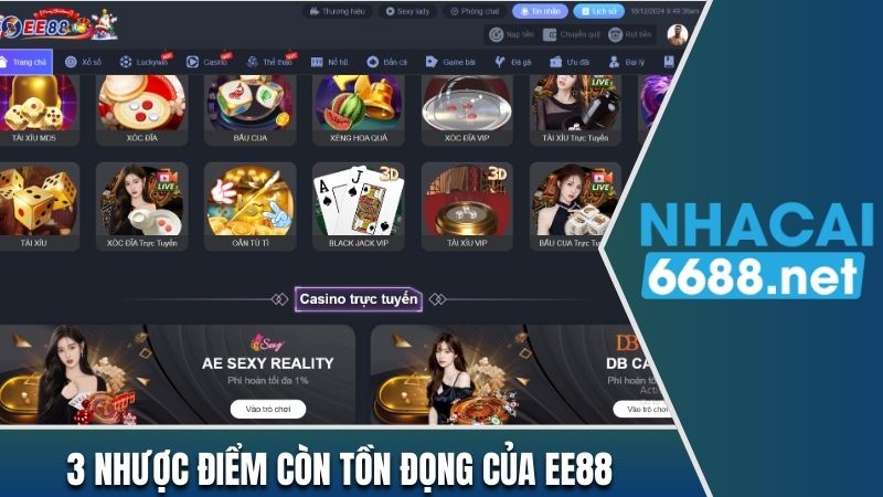 3 nhược điểm còn tồn đọng của EE88