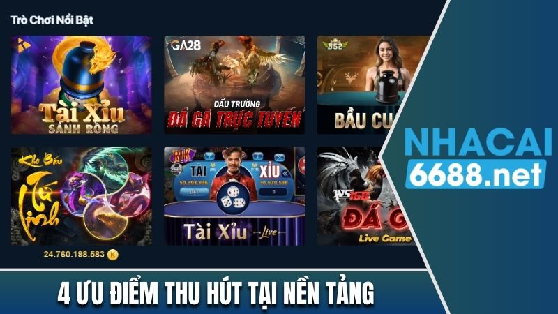 4 ưu điểm thu hút tại nền tảng trực tuyến Lucky88