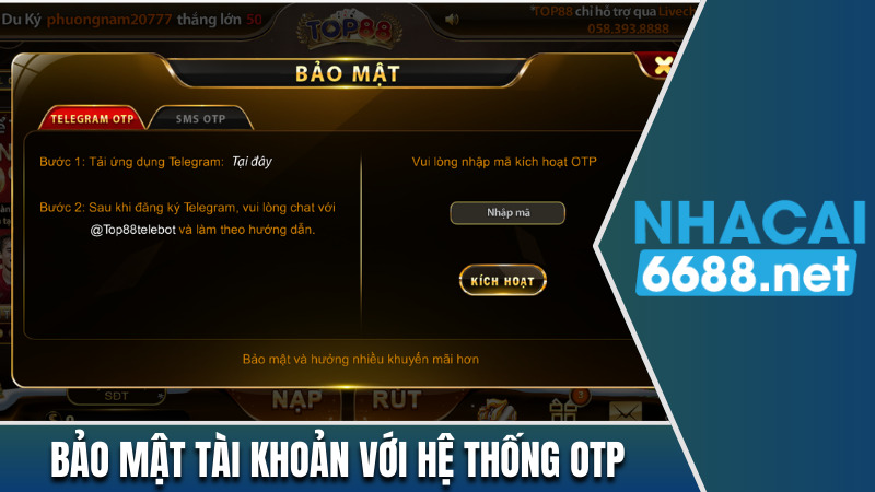 Bảo mật tài khoản với hệ thống OTP