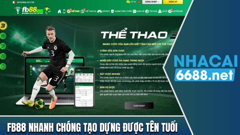 FB88 sớm tạo dựng danh tiếng cùng tên tuổi