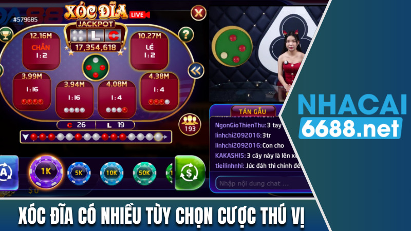 Game đem đến nhiều tùy chọn cược thú vị