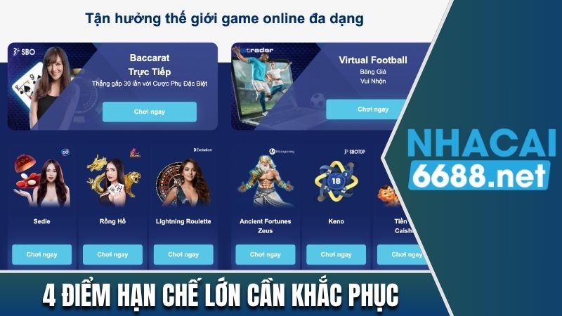 Hạn chế cần chú ý khi tham gia cá cược tại SBOTOP