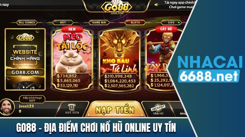 Sân chơi nổ hũ uy tín Go88