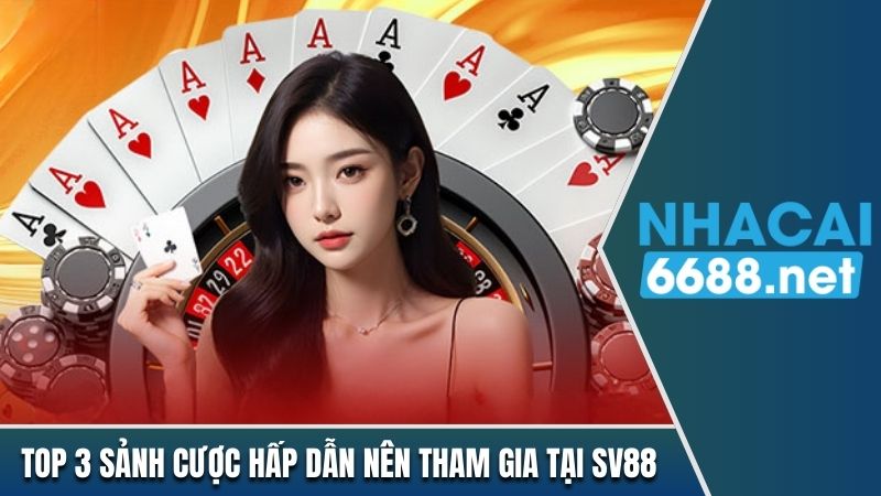 Top 3 sảnh cược hấp dẫn nên tham gia tại SV88