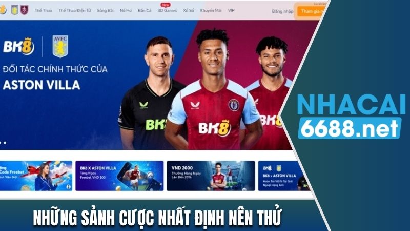 Top 3 sảnh cược hot nhất tại BK8