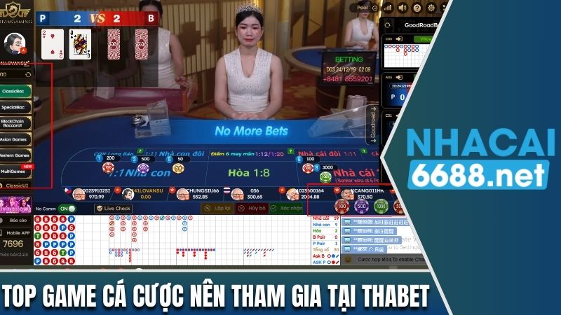 Top sản phẩm cá cược nên tham gia tại Thabet