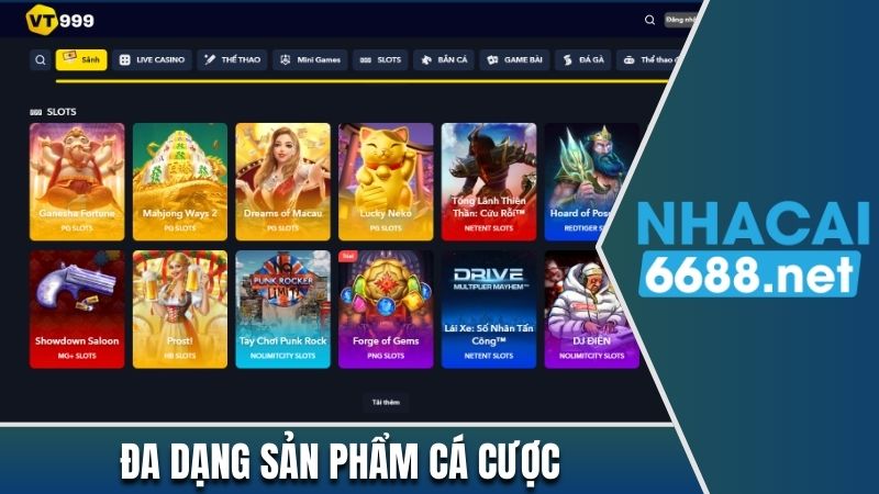 Vô vàn các siêu phẩm ở nhiều thể loại cá cược hấp dẫn