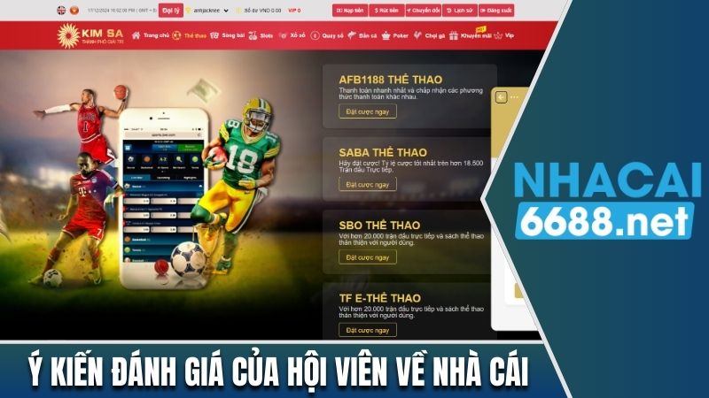 Ý kiến đánh giá mới nhất từ phía hội viên về nhà cái